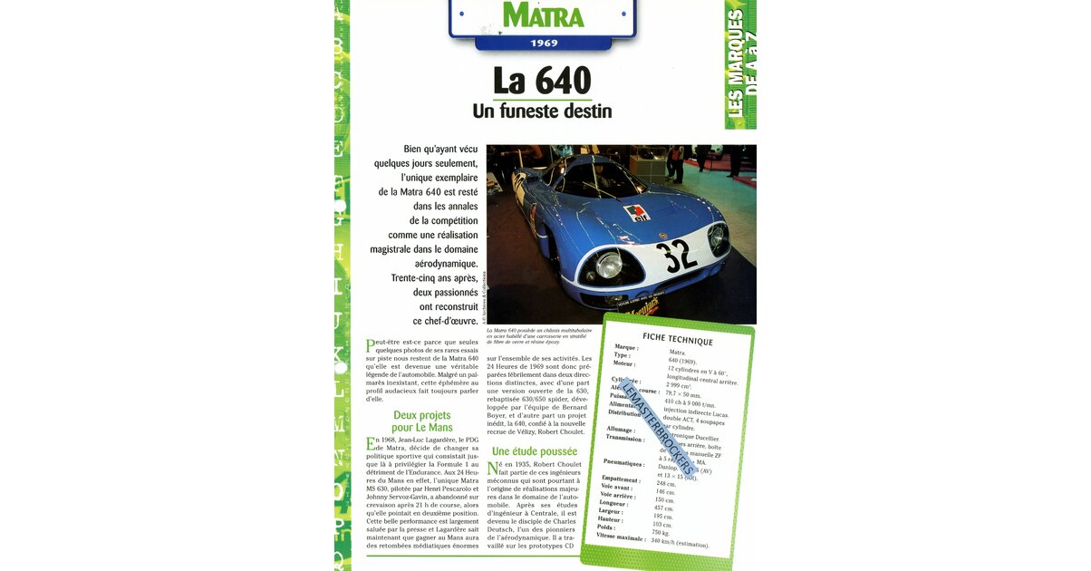Revue Auto Collection - Matra Djet - Numéro Neuf Et Intact - Origine Italie - Pour Les Passionnés De Voitures Anciennes
